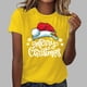 thumbnail image 1 of Puntoco Camiseta/camiseta de manga corta con cuello redondo y estampado floral de moda de verano para mujer, 1 of 4