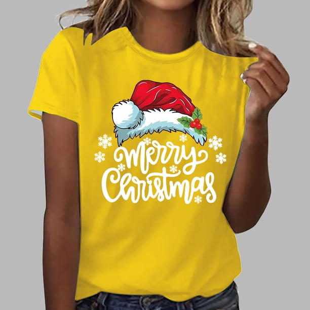 Puntoco Camiseta/camiseta de manga corta con cuello redondo y estampado floral de moda de verano para mujer