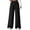 Black, variant on LEAVINGSUO Wide Leg Pants for Women Solid High Waist Elastic Sweatpants Casual Loose Flowy Workout Pants With Pocket Black S