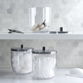 thumbnail image 4 of Mainstays Clear Plastic Covered Jar with Removable Chrome Lid with Knob 3-Piece Set, 4 of 6