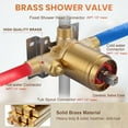 thumbnail image 3 of Round 1-Spray Patterns with 1.8 GPM 8 in. Wall Mount Rain Fixed Shower Head with Brass Valve, 3 of 7