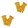 thumbnail image 2 of Greeniant 1 par de guantes de cuero de doble capa con orificio para colgar, guantes de soldadura elásticos resistentes al calor para acampar, Type1 NO1, 2 of 6