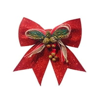 Christmas Bows Ornament for Wreath 7.08×6.69in Red Christmas Bows Outdoor Decoration Large Three-dimensional Ribbon Bows Craft Gift Bows Hanging Decoration for Wreaths Outdoor,Tree Topper