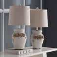 thumbnail image 6 of SAFAVIEH Marquesa 24 in. Cream Ceramic Table Lamp w/Oatmeal Cotton Shade, Set of 2, 6 of 9