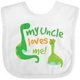 thumbnail image 3 of Inktastic My Uncle Loves Me Boys Baby Bib, 3 of 4