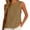 Yellow, variant on WHEANG Womens Solid Color Cotton Linen Sleeveless Top Back Button Reversible Blouse Summer Tank Tops Pleated Crewneck Casual Loose Blouses Business Work Shirts Size XL Purple