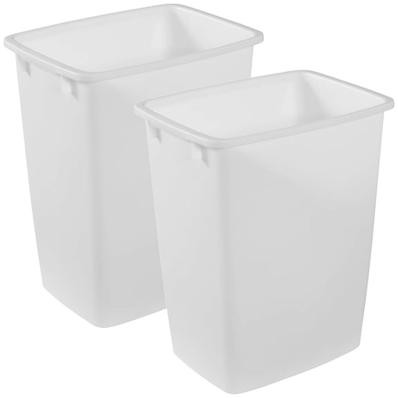 Rubbermaid 2806TP-WHT 36QT Open Wastebasket, White Pack of 2