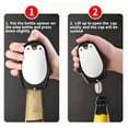 thumbnail image 4 of Beer Bottle Opener, Penguin Bottle Opener - Magnetic Cap Catcher, Automatic Push-Down Beer Opening Device - For Home Bar, Camping, Parties, 4 of 9