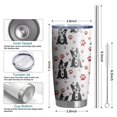 thumbnail image 6 of 20 Oz Boston Terrier Puppy Dog Coffee Tumbler Double Wall Insulated Stainless Steel Water Bottle | Metal Reusable Thermoses Flask with Cup Cap | Leak & Sweat Proof with Anti-Dust Lid, 6 of 7