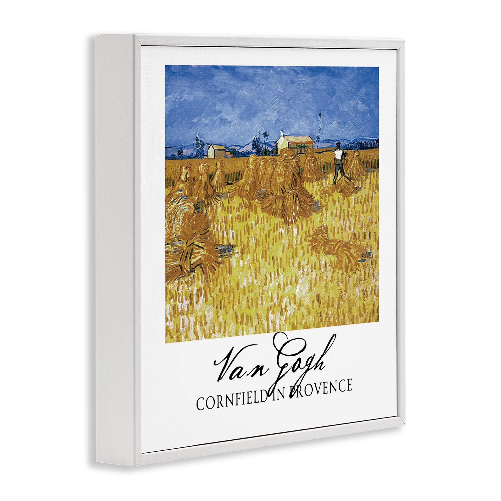 Stupell Industries Van Gogh Cornfield Provence White Framed Giclee Art, design by Vintage Hustle