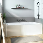 Eviva Nova Alcove 60 in. Acrylic Bathtub with Left Hand Drain