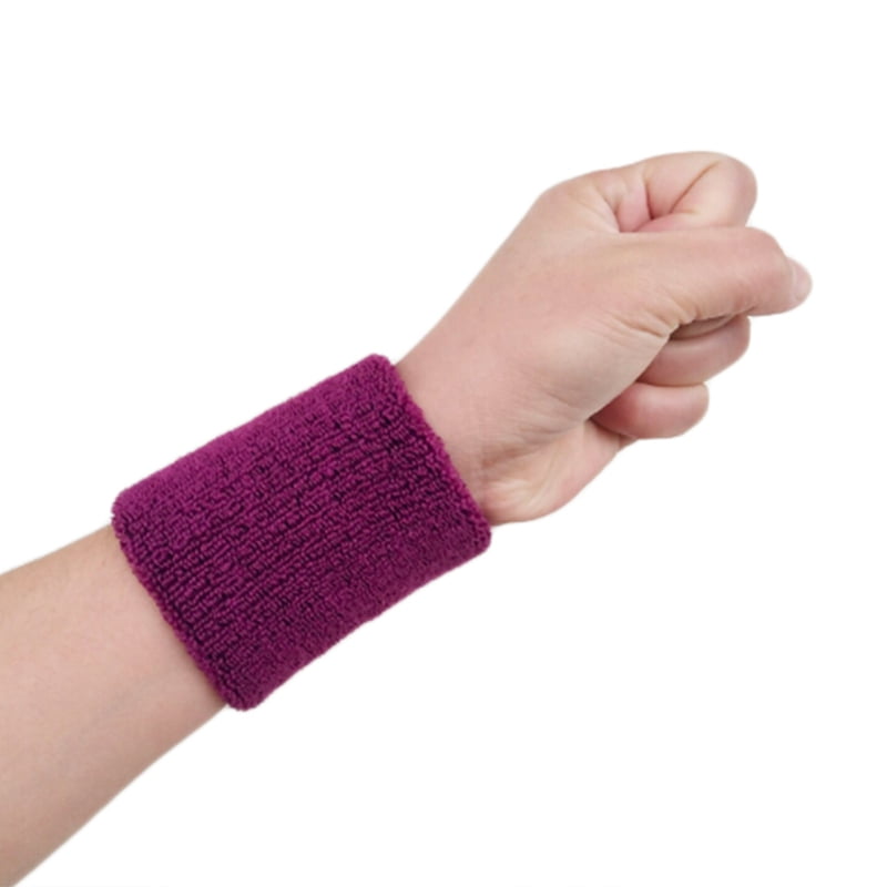 2Pcs Sport Sweatband Hand Band Wristbands Sweat Wrist Support Guards