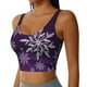 thumbnail image 2 of Fotbe Snowflake Gradient Purple Sujetador Deportivo Largo sin Aros para Mujer con Almohadillas y Soporte Medio, Transpirable y Absorbente, Camiseta Tipo Chaleco o Tank Top-Small, 2 of 8
