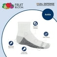 thumbnail image 4 of Fruit of the Loom Dual Defense Ankle Socks for Boys, White, Sizes 4.5-8.5 (10-Pack), 4 of 5