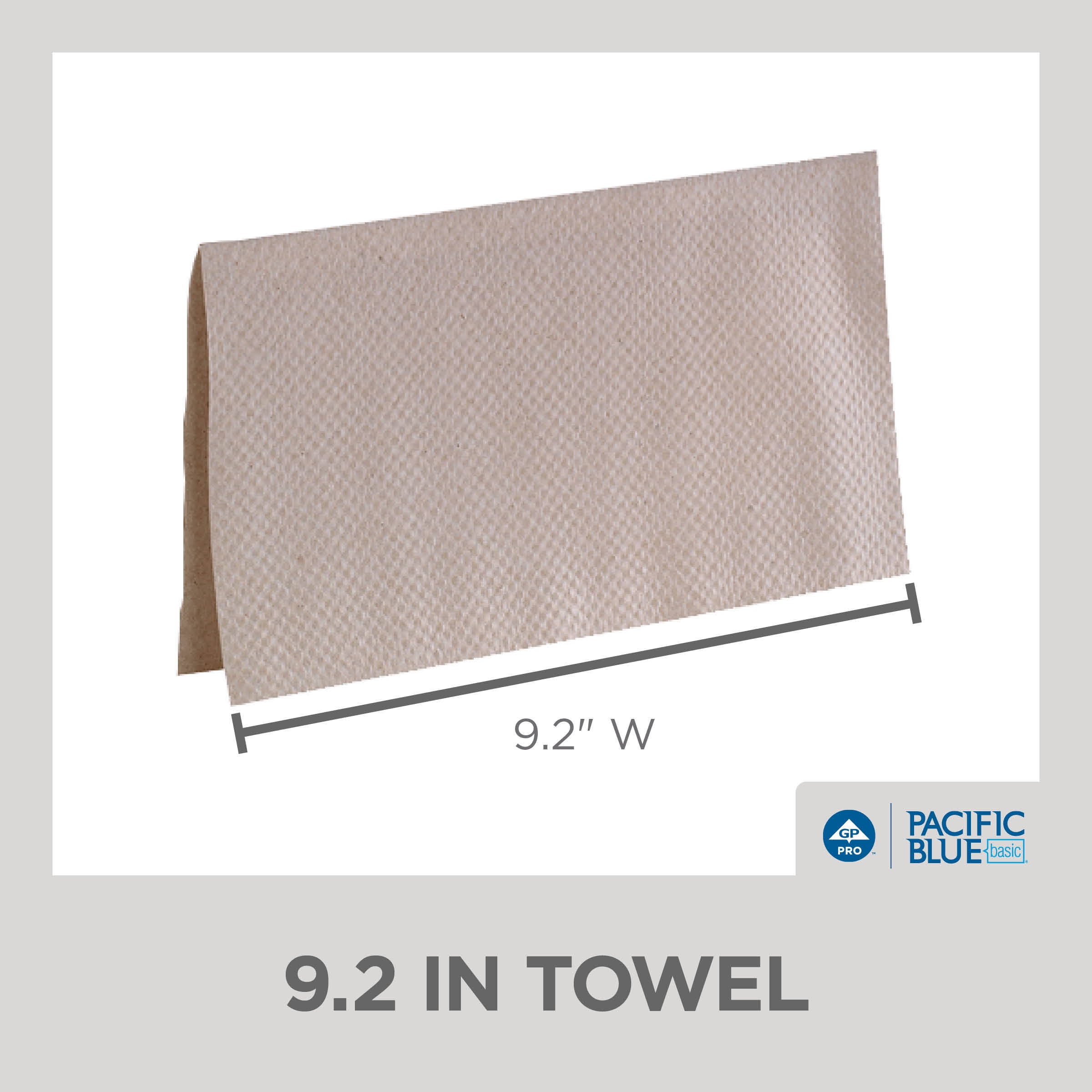 Pacific Blue Basic® S-Fold Recycled Paper Towels by GP PRO (Georgia-Pacific), Brown, 23504, 9.9” x 9.2” (LxW), 250 Towels Per Pack, 16 Packs Per Case