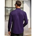 thumbnail image 5 of COOFANDY Mens Shirt Slim Fit Dress Wrinkle Free Business Plaid Button Down Collar, 5 of 6