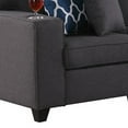 thumbnail image 3 of Benjara Reid Modular 5pc Sectional Chaise Sofa, Throw Pillows, Padded, Dark Gray-Color:Light Gray, 3 of 5