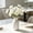 150#White, variant on Artificial Daffodil Bouquet 8 Stems Faux Floral Arrangement, Realistic Long Lasting No Maintenance Table Centerpiece For Wedding Home Office Dining Room Events And Decor Use