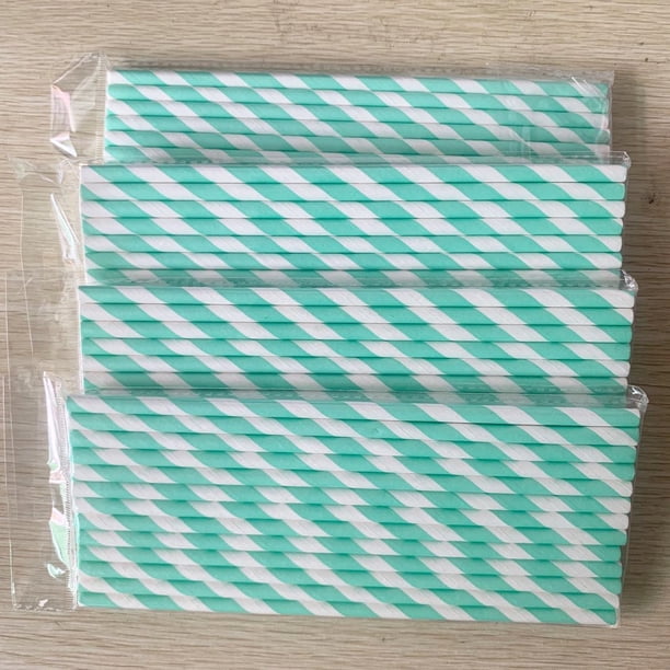 Pajita de papel desechable, biodegradable, original, apta para uso alimentario, para niños