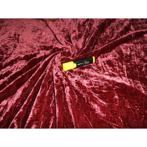 Imported Plush Silk Cherry Wine Velvet Fabric ~ 44quot; wide