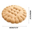 thumbnail image 3 of Cinvoph 16" Thickened Round Chair Cushion Decorative Non-Slip Seat Cushion Soft Textured Seat Pad for Balcony Bedroom, Durable Comfortable Cushion for Indoor Outdoor Use, Beige, 3 of 6