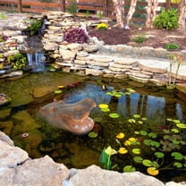 MERRYHAPPY Hippo Garden Statue Resin Light Brown Decorative Outdoor Animal Sculpture 1 Pack