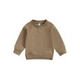 thumbnail image 1 of Fortune Sweatshirt for Toddler Boy Girl Long Sleeve Crewneck Solid Color Pullover Tops Fall Tops 0-4 Years, 1 of 7