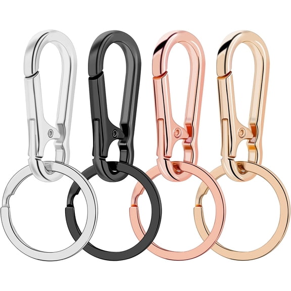 Januofit Metal Keychains for Women Men, Key Chain Ring Clip Holder Organizer for Home Car, Cut Keyring Accessories