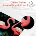 thumbnail image 2 of Flamingo Men's 100% Cotton White Graphic T-Shirt - Cool and Comfortable Summer Tee - Multiple Sizes and Designs Available - Breathable Casual Apparel for Men, 2 of 5