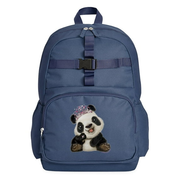 CafePress - PD Moreno's Panda Wearing A Tiara - Cute School Travel Backpack