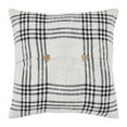 thumbnail image 2 of VHC Brands Plaid Pillow, Black, 18x18, 2 of 6