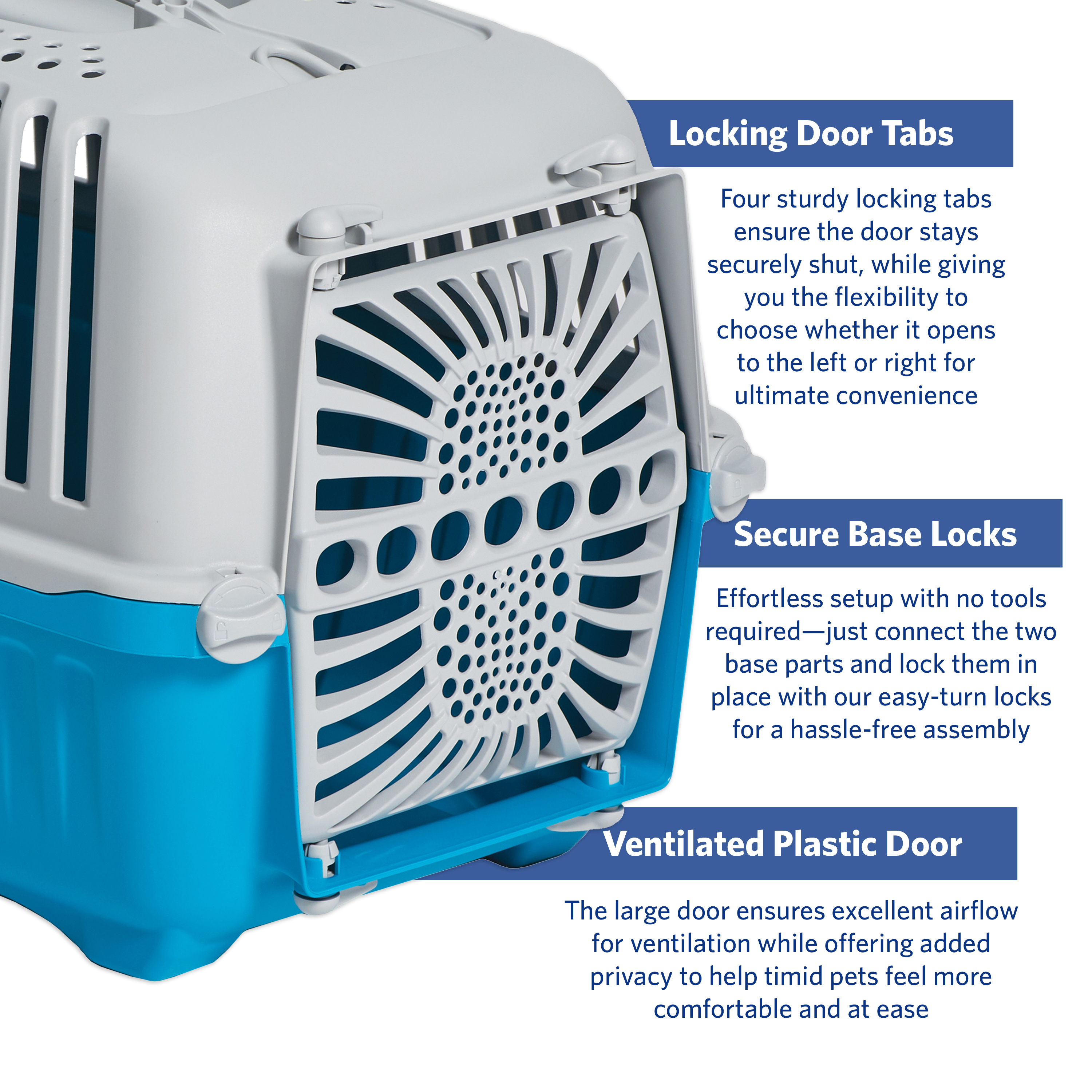 MidWest Homes for Pets 19" Spree Travel Pet Carrier, Blue photo 2