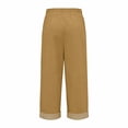 thumbnail image 6 of iHPH7 Capris Pants for Women Cotton Linen Casual Summer 2026 Straight Wide Leg Loose Drawstring Elastic Waist Cropped Trouser (S-3XL), 6 of 7