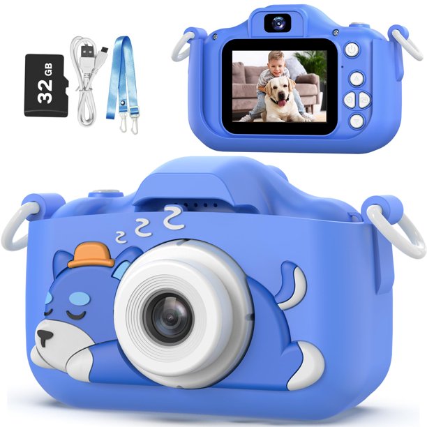 Goopow Cámara Selfie Para Niños, Juguetes Para Niñas De 3 A 9 Años, Cámara De Vídeo Digital, Juguete Con Cubierta Protectora, Regalos Para Festivales De Cumpleaños De Navidad Para Niñas De 3 A 9 Años,