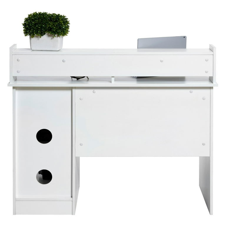 OneSpace Essential Computer Desk Hutch with Pull Out Keyboard