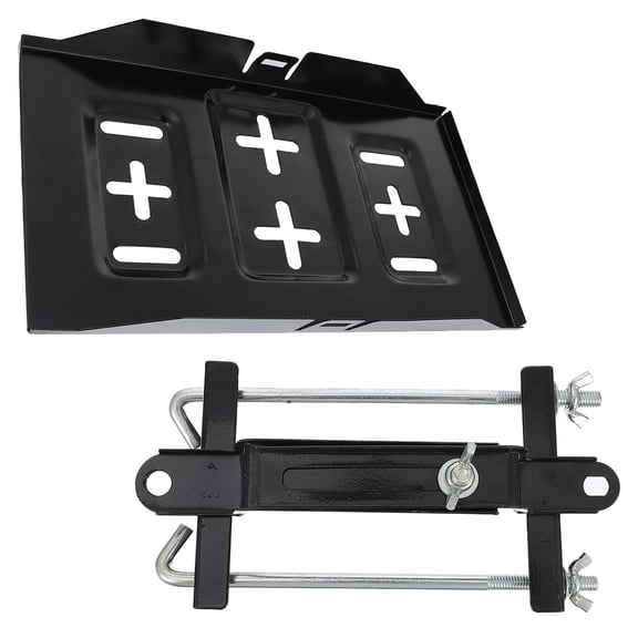 1 Set Battery Tray Holders Marine Clamp Steel Tray Universal Mounting Brackets Adjustable Clamps for Boats Cars