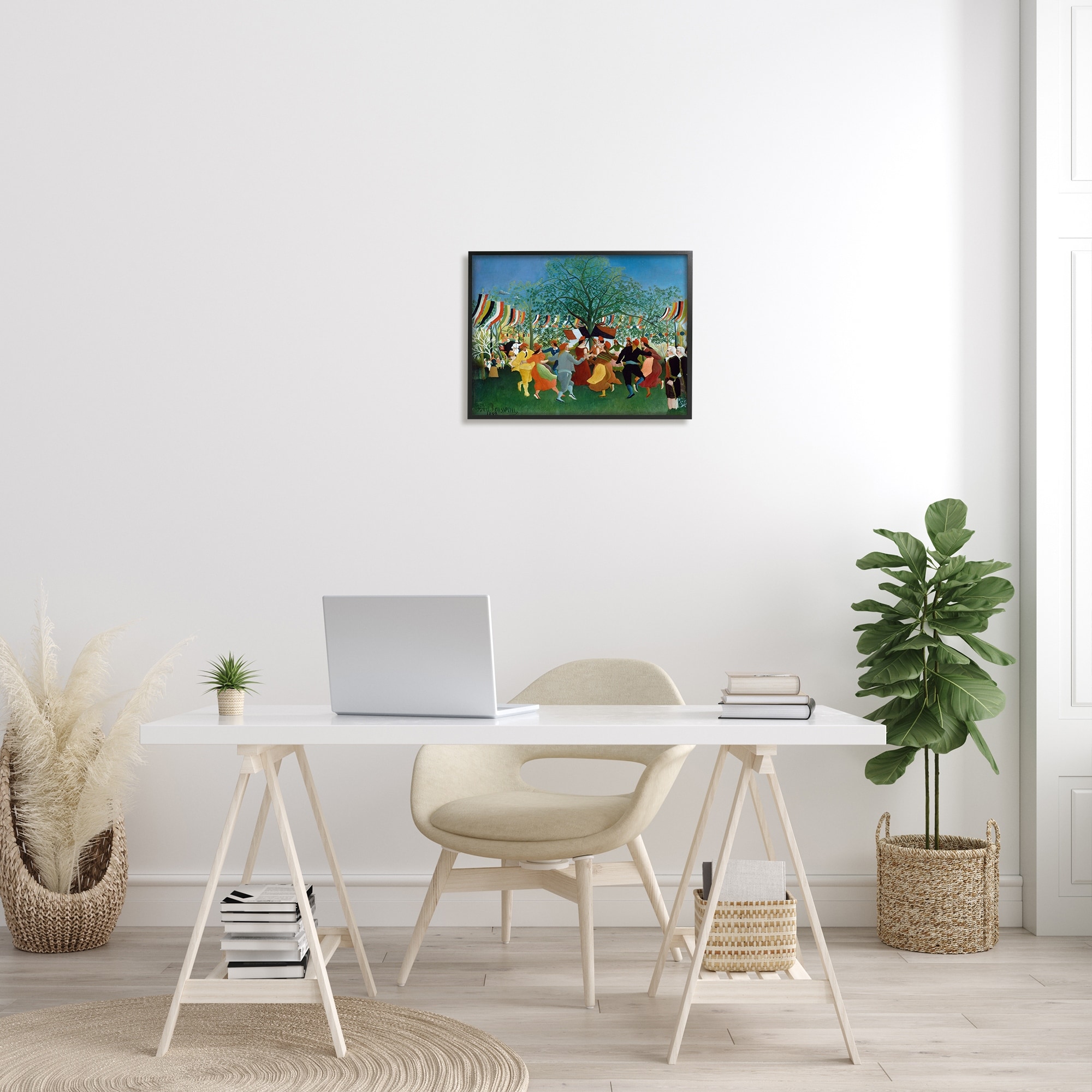 Stupell Industries A Centennial of Independence Henri Rousseau Classic Painting Painting Black Framed Art Print Wall Art, Design by one1000paintings