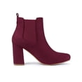 thumbnail image 3 of BLISSFUL STEP Women's Round Toe Block Heels Chelsea Ankle Boots, 3 of 7