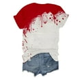 thumbnail image 4 of 2025 T-Shirts à Manches Courtes Imprimés pour Femmes, Col en V, Petite Taille, 4 of 7