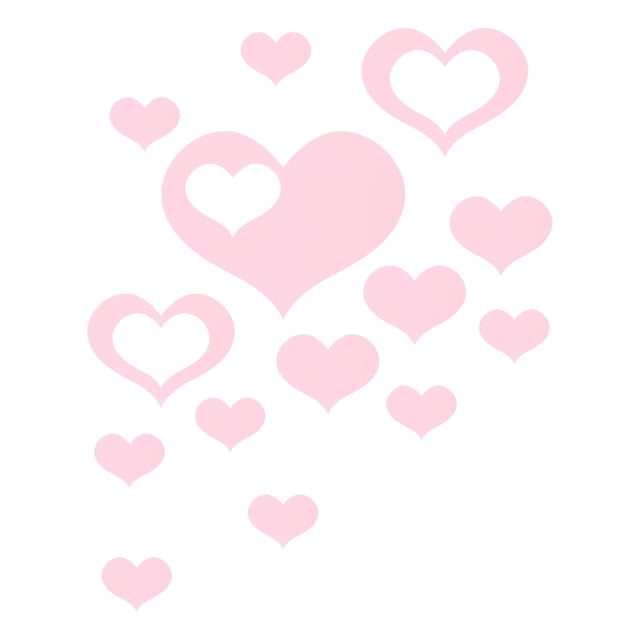 Acrílico Espejo Pared Pegatinas 14uds en 1 Juego Auto Adhesivo Removible Corazón Pared Calcomanías para Hogar Sala Habitación Oficina DIY Decoración (Rosa Oro)