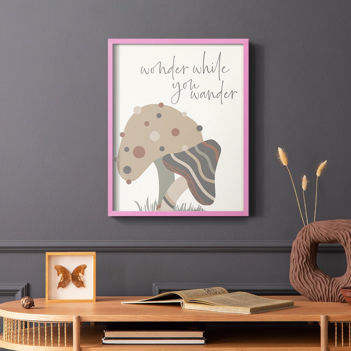 Wonder While you Wander Framed Print - Solid Wood in Single Picture Frame Solid Wood 2 Framed Print