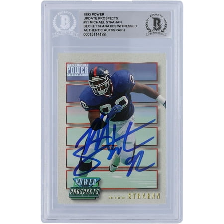 Michael Strahan New York Giants Autographed 1993 Pro Set Power Update Prospects #PP51 Beckett Fanatics Witnessed Authenticated Rookie Card - Fanatics Authentic Certified
