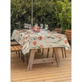 thumbnail image 2 of Outdoor Tablecloth with Umbrella Hole and Zipper, Country Floral Rectangle Table Cloth 60x102 Inch Waterproof Tablecloth, Rural Farmhouse Watercolor Flowers Herbs Picnic Table Cover for Patio Camping, 2 of 7