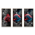 thumbnail image 2 of Designart "Mysterious Tropical Fish Blue and Red Beauty II" Animal Fish Framed Wall Art Set Of 3 - Blue Fish Frame Gallery Set For Office Decor, 2 of 6