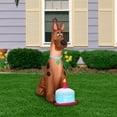 thumbnail image 2 of Gemmy Airblown Inflatable Birthday Scooby WB , 3.5 ft Tall, Brown, 2 of 4