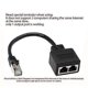 thumbnail image 1 of Network Splitter Adapter Cable, 1 RJ45 Connector to 2 RJ45 Outlets Network Y-Splitter Cable for Category 5e Ethernet, Category 6 Ethernet. (1 pc), 1 of 4