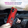 thumbnail image 6 of For Motorola Moto G Power 2024 Shockproof Hybrid Dual Layer PC TPU with Ring Stand Metal Kickstand Heavy Duty Rugged Phone Case Cover by Xpression - Red, 6 of 10