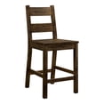 thumbnail image 3 of Furniture of America Belton Wood Counter Height Chair in Rustic Oak (Set of 2), 3 of 6