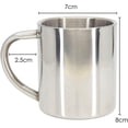 thumbnail image 2 of Yaju Small Stainless Steel 200ml Travel Mug Camping Cup With Handle - Lightweight Durable Perfect For Camping And Travelling - For Hot/cold Drinks1pc, 2 of 5