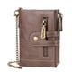 thumbnail image 1 of Cartera corta para hombre, monedero de negocios con doble cremallera, billetera multitarjetas, billetera triple, 1 of 4